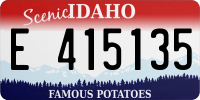 ID license plate E415135