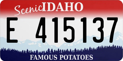 ID license plate E415137