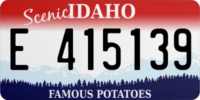 ID license plate E415139