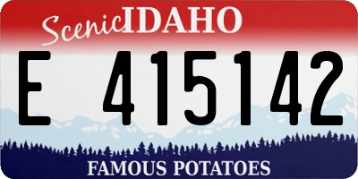 ID license plate E415142