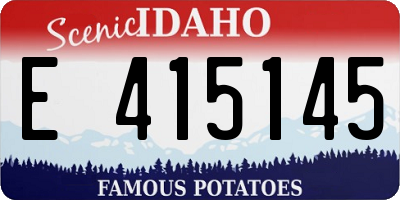 ID license plate E415145
