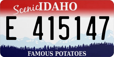 ID license plate E415147