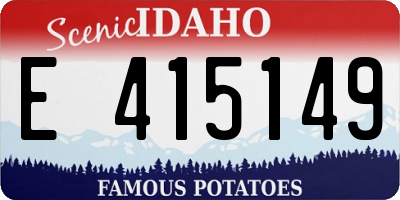 ID license plate E415149