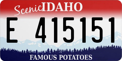 ID license plate E415151