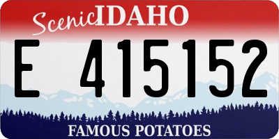 ID license plate E415152