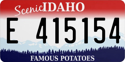 ID license plate E415154
