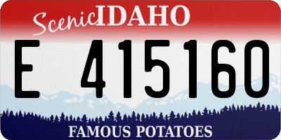 ID license plate E415160