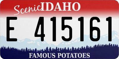 ID license plate E415161