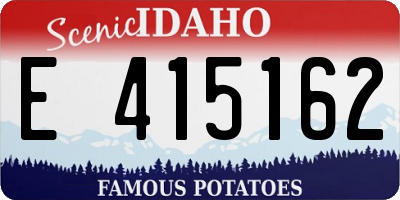 ID license plate E415162