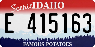 ID license plate E415163