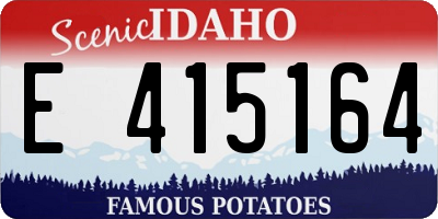 ID license plate E415164