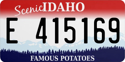 ID license plate E415169