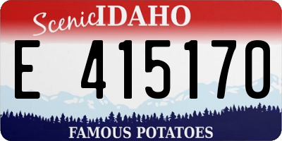ID license plate E415170