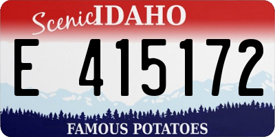 ID license plate E415172