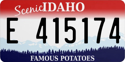 ID license plate E415174