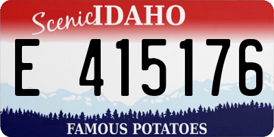 ID license plate E415176