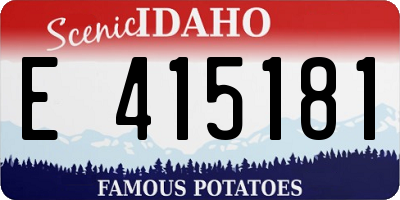 ID license plate E415181