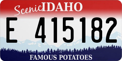 ID license plate E415182