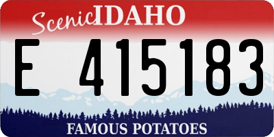 ID license plate E415183