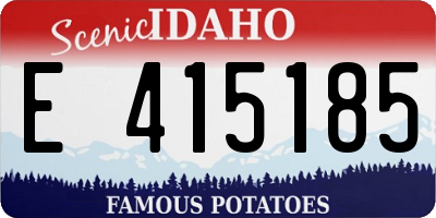 ID license plate E415185