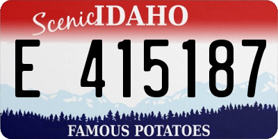 ID license plate E415187