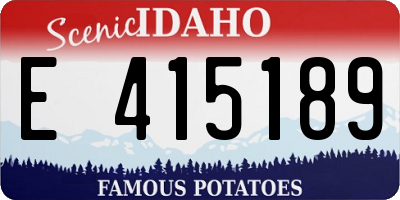 ID license plate E415189