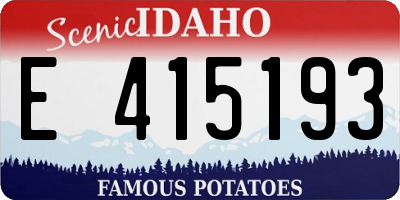 ID license plate E415193