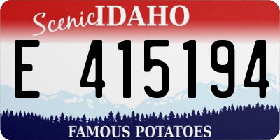 ID license plate E415194