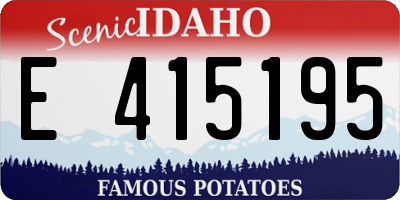 ID license plate E415195