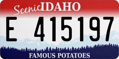 ID license plate E415197