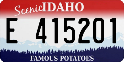 ID license plate E415201