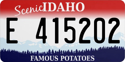 ID license plate E415202