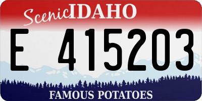 ID license plate E415203