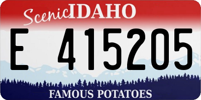 ID license plate E415205