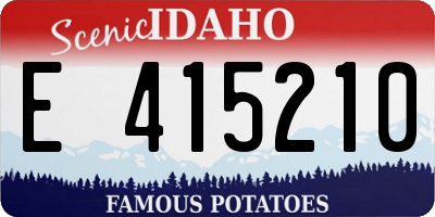 ID license plate E415210