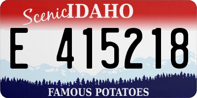 ID license plate E415218