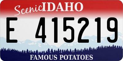 ID license plate E415219