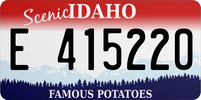 ID license plate E415220