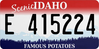 ID license plate E415224
