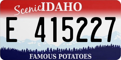 ID license plate E415227