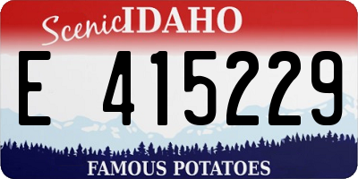 ID license plate E415229
