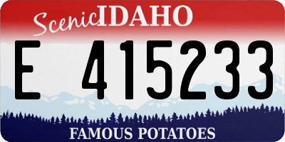 ID license plate E415233