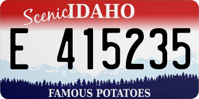 ID license plate E415235