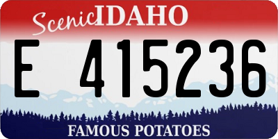 ID license plate E415236