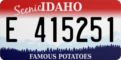 ID license plate E415251