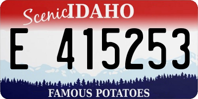 ID license plate E415253