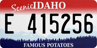 ID license plate E415256