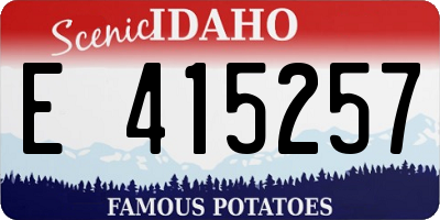 ID license plate E415257