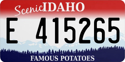 ID license plate E415265