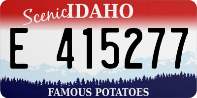 ID license plate E415277